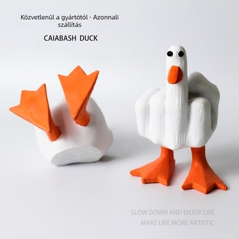 Duck-You gyanta kerti dísz, pásztor-stílusú kacsafigura
