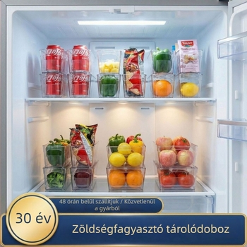 Hűtőszekrény tároló doboz, konyhai fiók-stílusú, keskeny fagyasztó tároló, élelmiszerek és tojások rendezéséhez