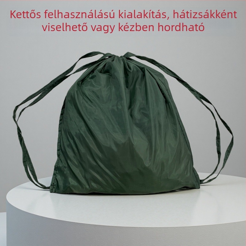 Női húzózsinóros hátizsák, nagy kapacitású, utazó hátizsák, összecsukható, bevásárláshoz
