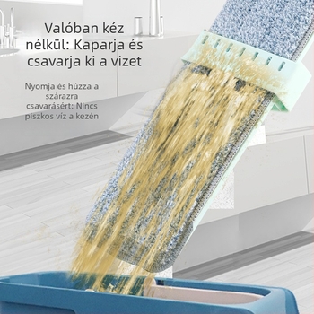 Meitianle lapos felmosó száraz és nedves tisztításra, forgatható és összecsukható, tisztít egyetlen mozdulattal, kézi érintkezés nélkül, magas nedvszívó képesség