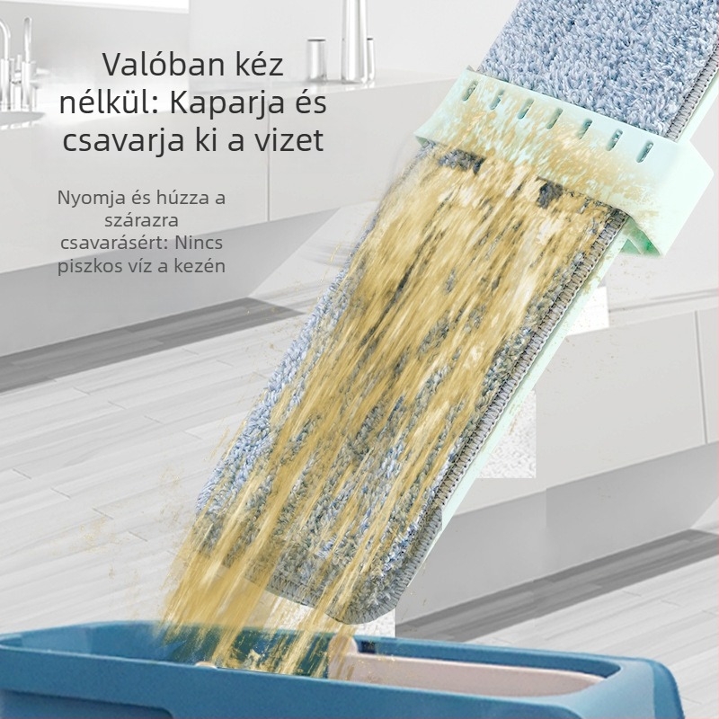 Meitianle lapos felmosó száraz és nedves tisztításra, forgatható és összecsukható, tisztít egyetlen mozdulattal, kézi érintkezés nélkül, magas nedvszívó képesség