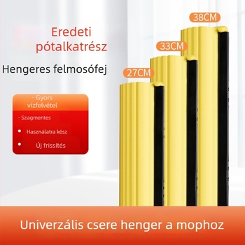 Görgős szivacs mop fej, nedvszívó, cserélhető gumírozott pamut fej, univerzális 273338CM