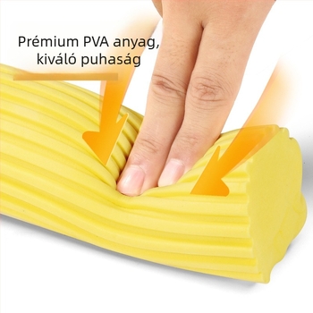 Görgős szivacs mop fej, nedvszívó, cserélhető gumírozott pamut fej, univerzális 273338CM