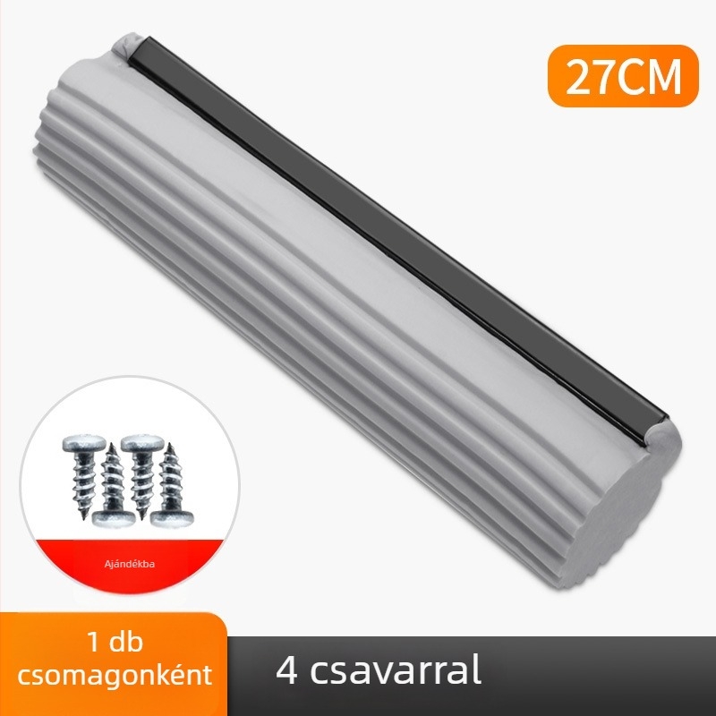 Görgős szivacs mop fej, nedvszívó, cserélhető gumírozott pamut fej, univerzális 273338CM