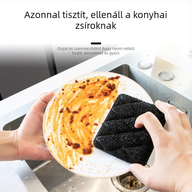 3 darabos kétoldalas tisztító szivacs készlet edényekhez és fazekakhoz