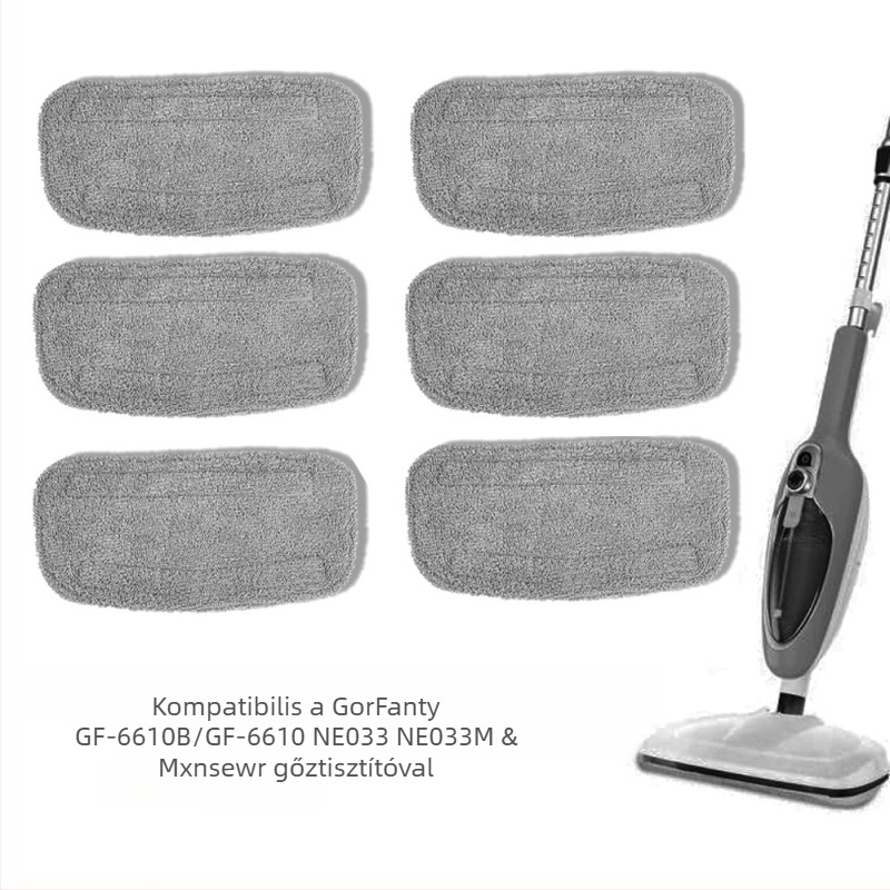 GorFanty GF-6610 gőzös felmosó fej - textil fej, cserélhető tisztító párnával