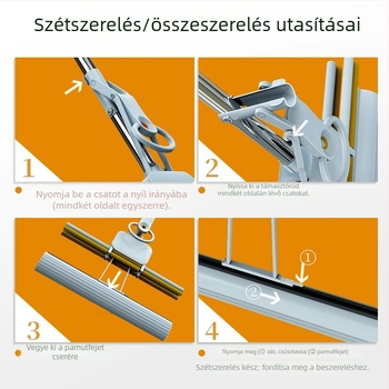 Szivacsos felmosófej, cserehez, univerzális görgős fej