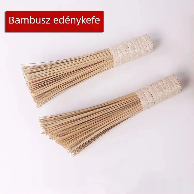 Bambusz hosszú nyelű fazékkefe konyhai tisztításhoz