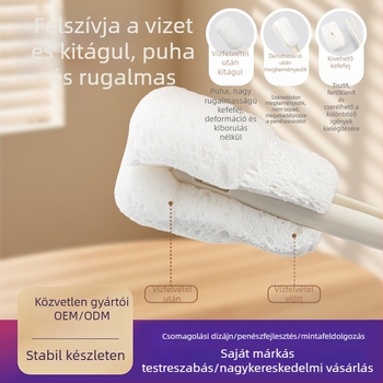 Hosszú nyelű tisztító kefe poharakhoz, üvegekhez, szívószálakhoz és fedélhez.
