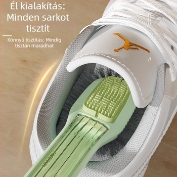 Kétfejű cipőtisztító, öt oldalú, velúr és nubuk ápolására