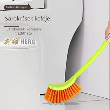 Kangmi Puha sörtéjű hajlított nyakú WC-kefe arany huzalos sörtékkel