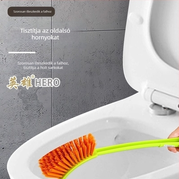 Kangmi Puha sörtéjű hajlított nyakú WC-kefe arany huzalos sörtékkel