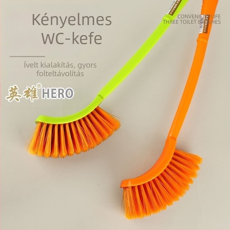 Kangmi Puha sörtéjű hajlított nyakú WC-kefe arany huzalos sörtékkel