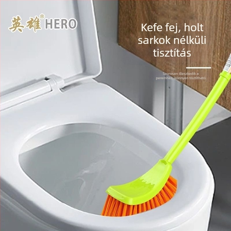 Kangmi Puha sörtéjű hajlított nyakú WC-kefe arany huzalos sörtékkel