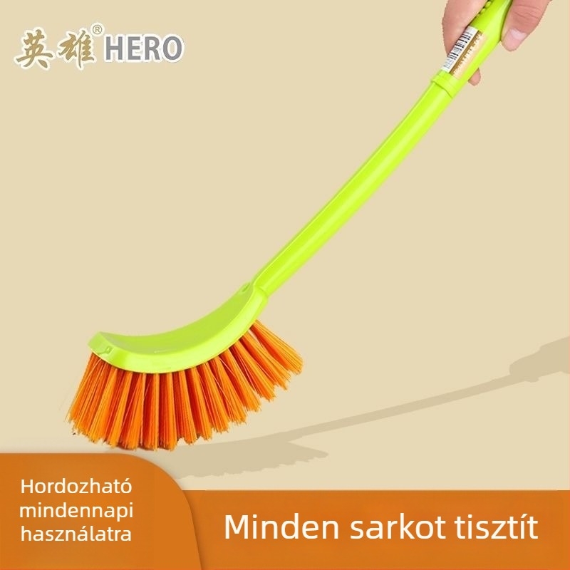 Kangmi Puha sörtéjű hajlított nyakú WC-kefe arany huzalos sörtékkel