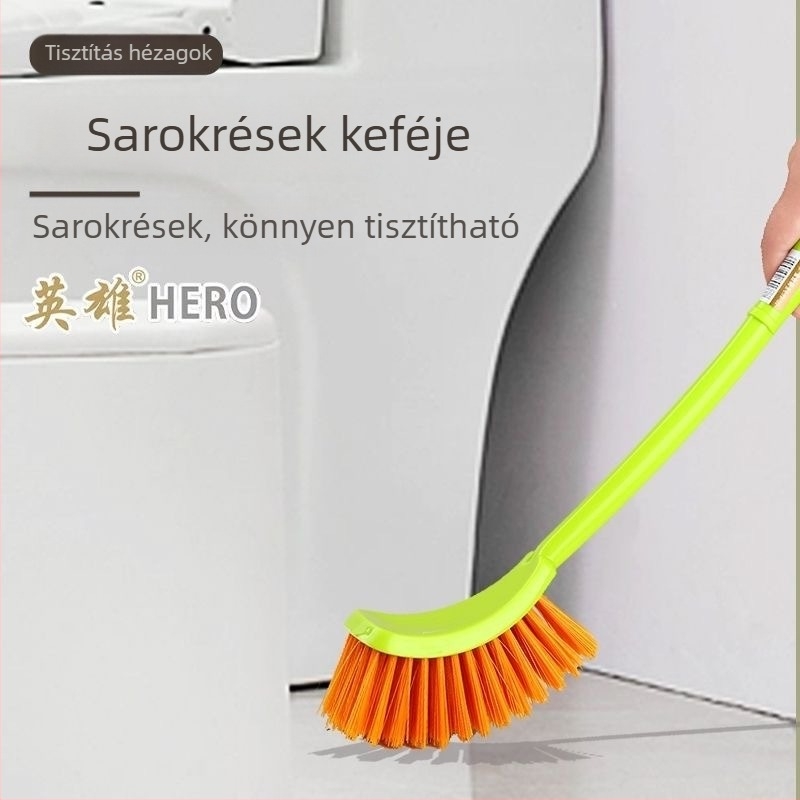 Kangmi Puha sörtéjű hajlított nyakú WC-kefe arany huzalos sörtékkel