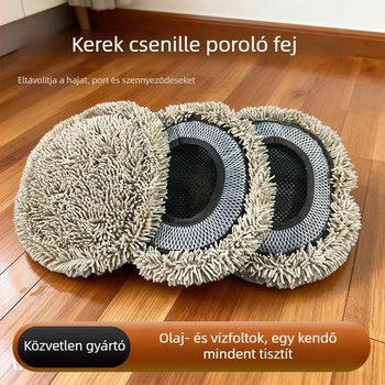 Kör Chenille poreltávolító fej autómosáshoz, puha sörtéjű tisztítóecset csere kendővel