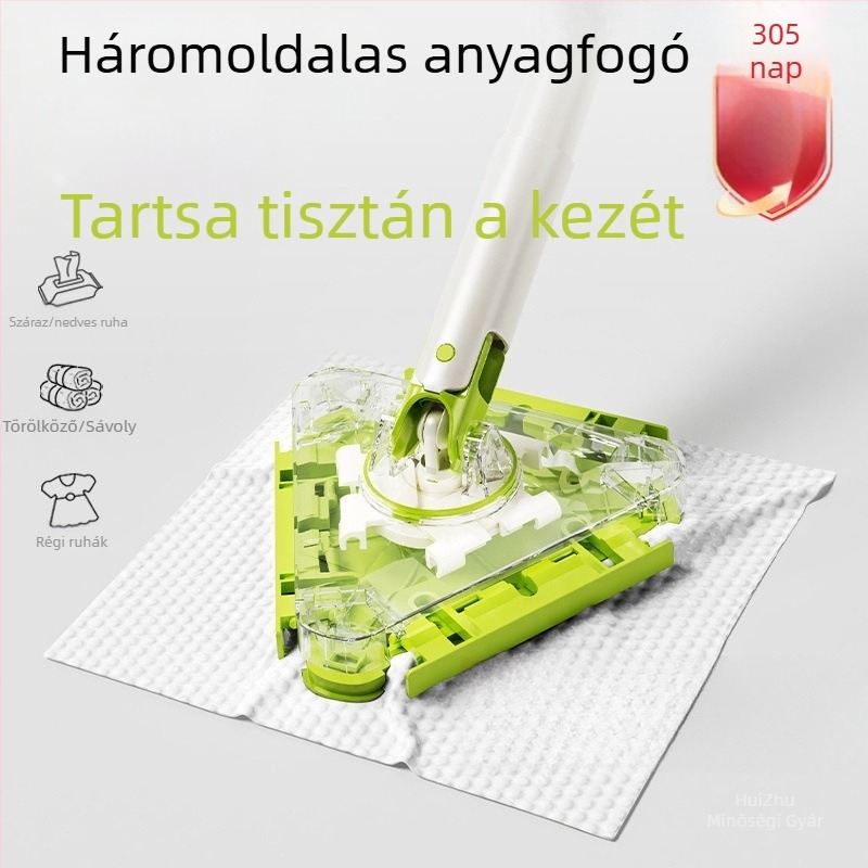 Alumínium háromszög alakú törlőkendő-tartó mophoz, új modell, kéz nélküli használat, kis sík típus, rongyok és törölközők számára