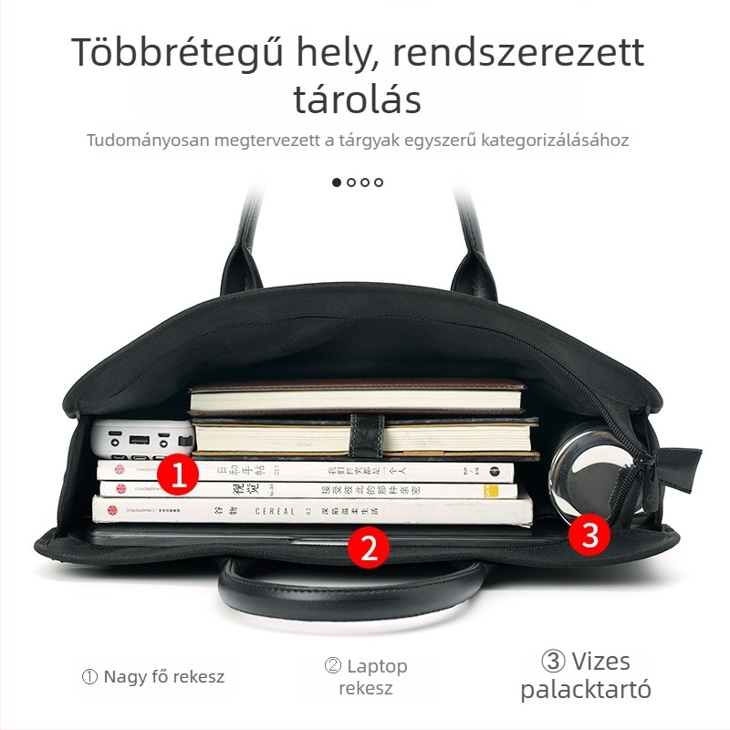 A4-es méretű Oxford szövetből készült fájl táska cipzárral, egyszerű és elegáns dokumentumtáska nyomtatott logóval