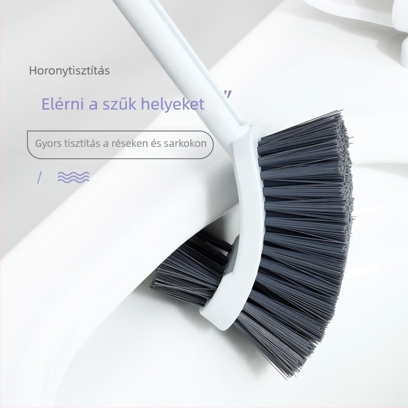 Hosszú nyelű vécé tisztító kefe, dupla oldalú fej, fali szerelés