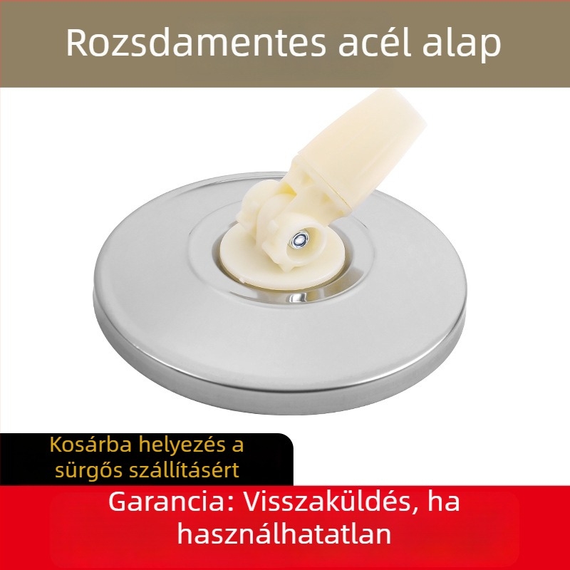 Rozsdamentes acél forgó felmosó korong és tartozékok, univerzális felmosófej alkatrészek, kerek felmosófej