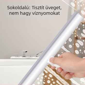 Varázsszilíkon padlótisztító seprő fürdőszobába, nedves felületek gyorsan száradnak, falra szerelhető tartó.