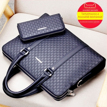Férfi nemzetközi üzleti táska 2025 relief betűmintával, 14 hüvelykes laptoptáska vállon vagy crossbody