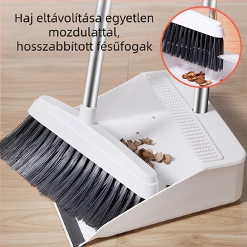 Testreszabható seprű- és lapátkészlet puha sörtéjű seprűvel fürdőszobába és konyhába