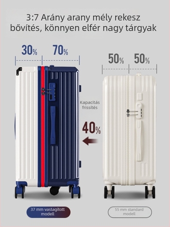 Nagy kapacitású keményfedelű poggyász, 28–32 hüvelyk, ötkerekű gurulós bőrönd, jelszavas zár