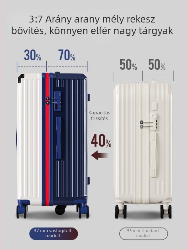 Nagy kapacitású keményfedelű poggyász, 28–32 hüvelyk, ötkerekű gurulós bőrönd, jelszavas zár
