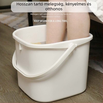 Műanyag lábfürdő vödör otthoni használatra, elég mély a vádlit és a térdet befedő, szigetelt