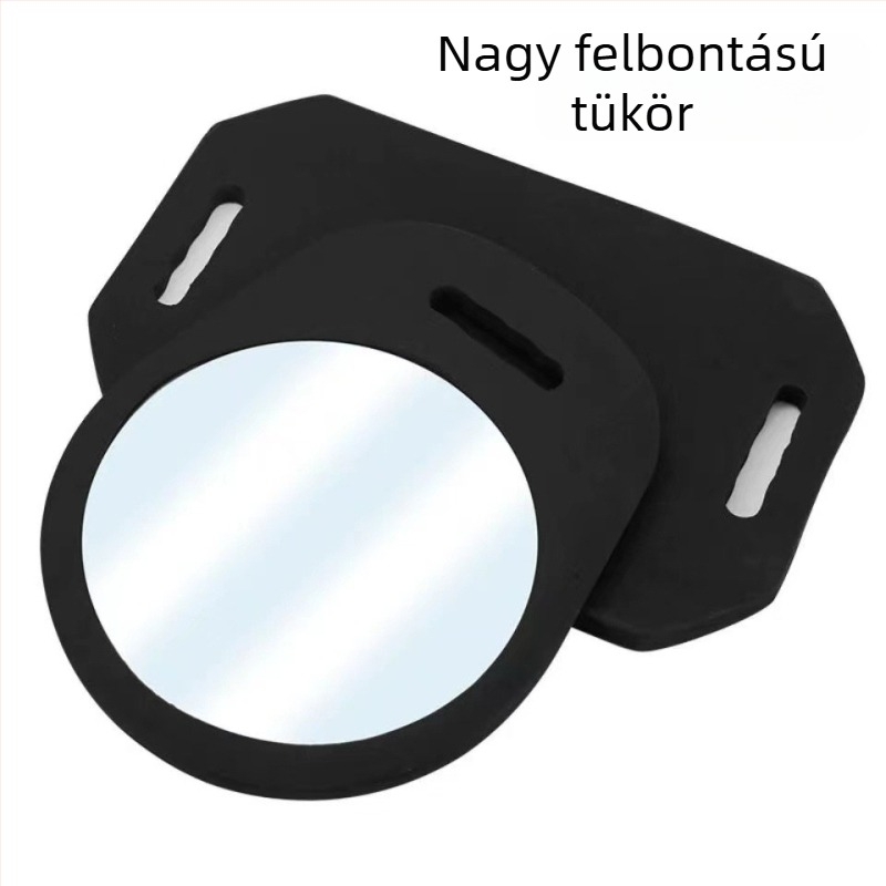 Habos hátlappal ellátott négyzet alakú fali sminktükör