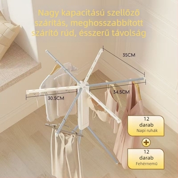 Erkélyre álló ruhaszárító, beltéri összecsukható és visszahúzható szárító, hordozható mini utazáshoz