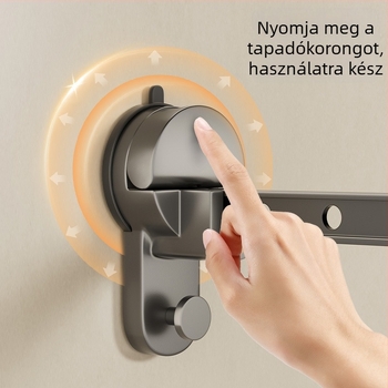 Vákuumos, összecsukható ruhaszárító, beltéri használatra, alumínium oszlop