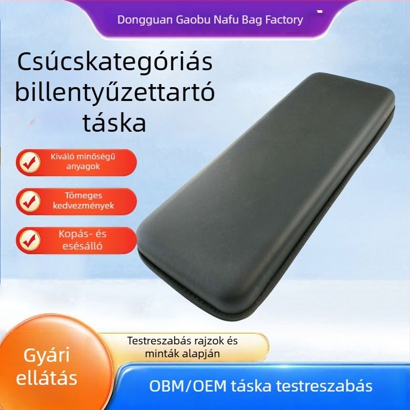 Kiváló minőségű billentyűzet tároló táska, vízálló, hordozható, ütésálló EVA utazótok