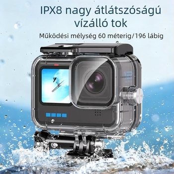 GoPro 9-13 vízálló védőburkolat úszórudakkal és szűrővel