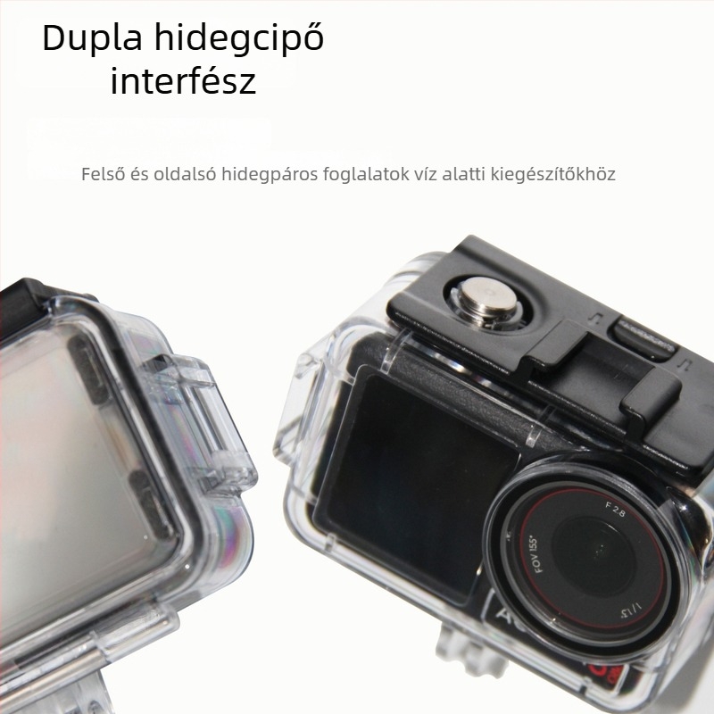 DJI Action5 Pro/4/3 vízálló ház — 60 m mélységig merüléshez, kiegészítő sportkamerához