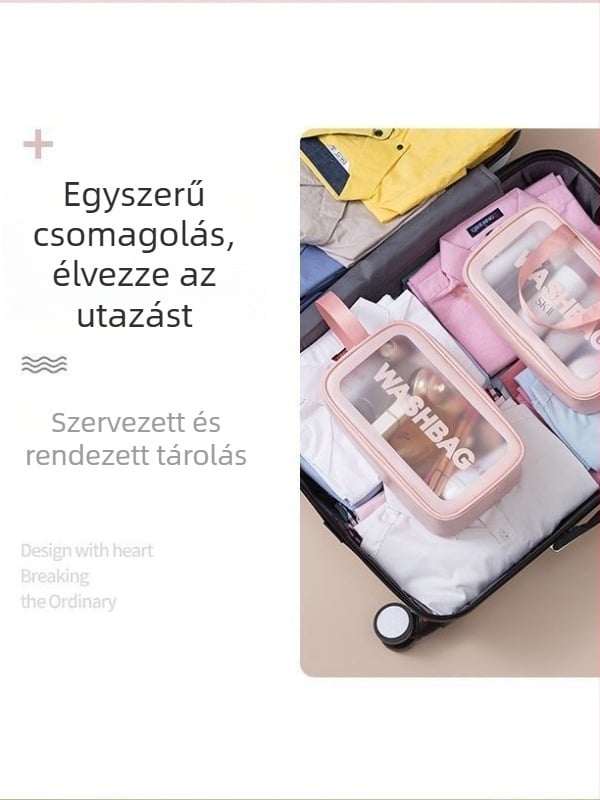 Utazó PU kozmetikai táska, nagy kapacitású, vízálló, fürdésre és úszásra, száraz–nedves szétválasztás, hordozható