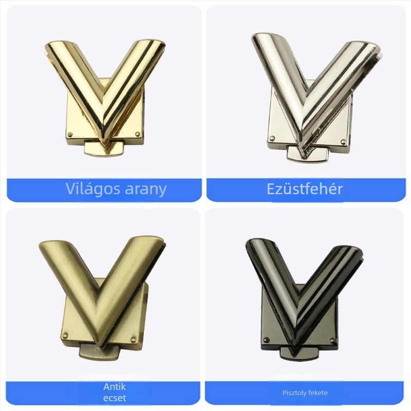 V alakú bőröndzár rejtett mechanizmussal