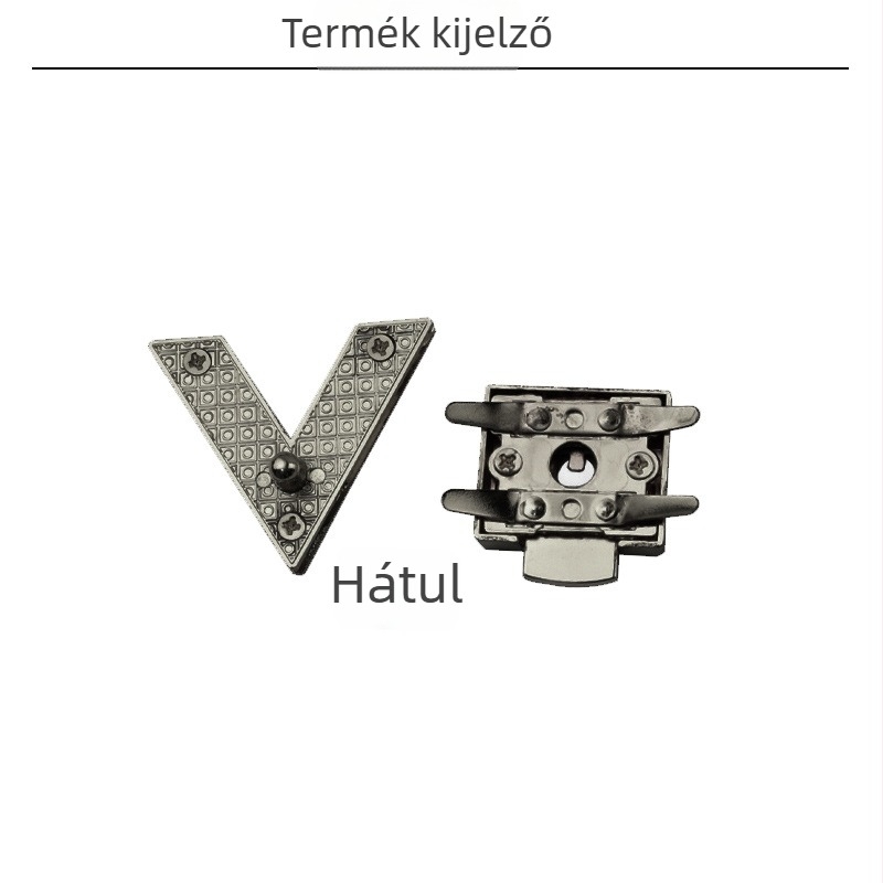 V alakú bőröndzár rejtett mechanizmussal