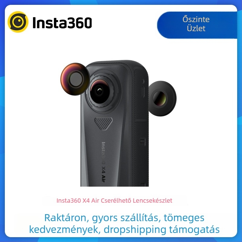 Shadowstone Insta360 X4 Air Eltávolítható Lencsék Készlet – HD Optikai Lencsék Cseréhez