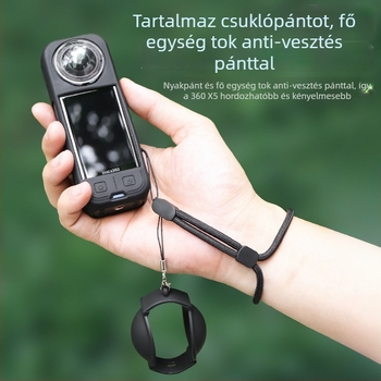 Insta360 X5 szilikontok akciókamera védőháza és lencsevédő sapka