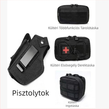 Kültéri hegymászó elsősegély-készlet, hordozható orvosi tároló táska MOLLE taktikai kiegészítőkkel
