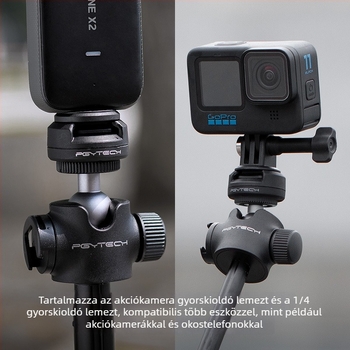 PGYTECH CapLock akciókamera gyorskioldó készlet, gömbfej gyorskioldó készlet és adapter kiegészítők