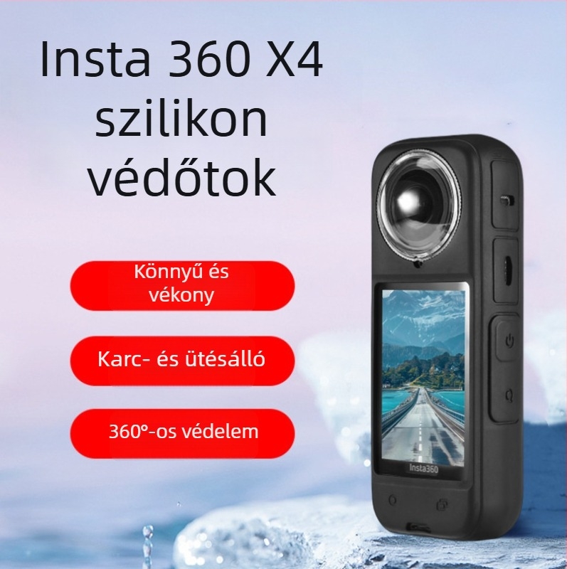 Insta360 X4 szilikon objektívvédő sapka és testvédő