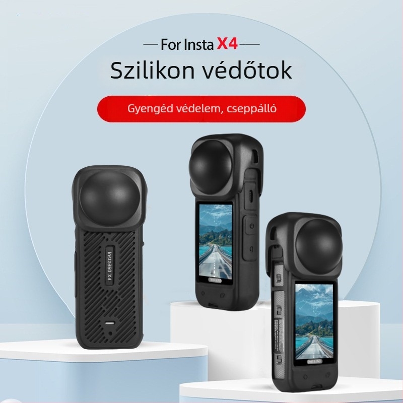 Insta360 X4 szilikon objektívvédő sapka és testvédő