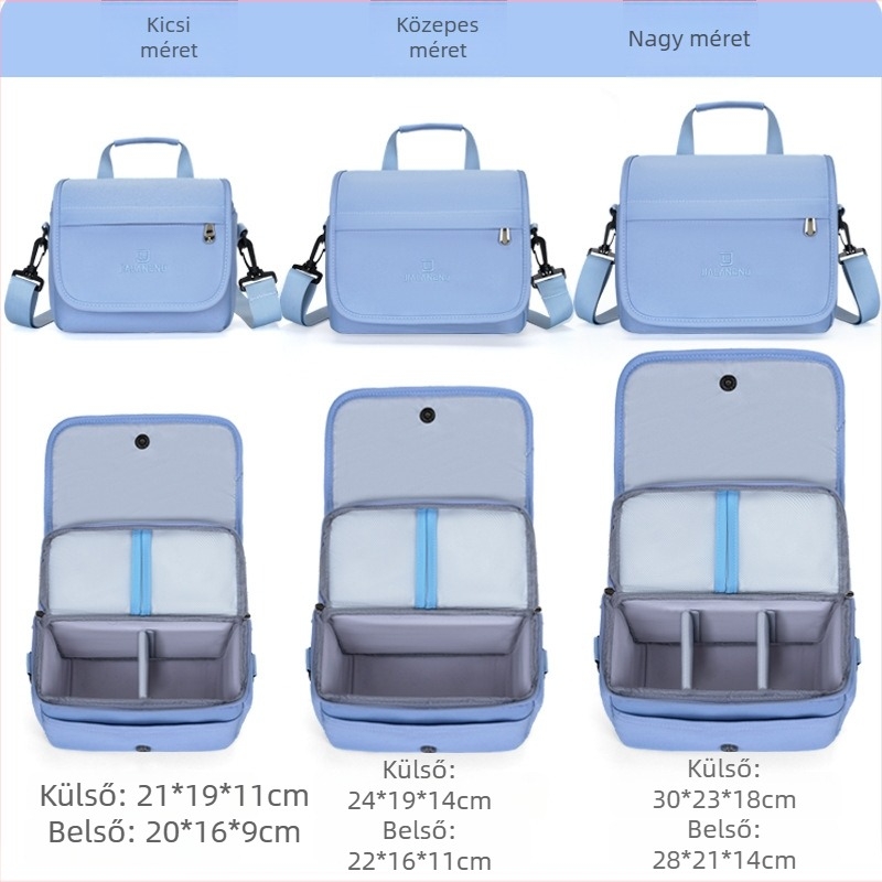 DSLR kamera táska váll- és crossbody stílusban, Canon és Fuji kompatibilis, hordozható tükrök nélküli kamerákhoz