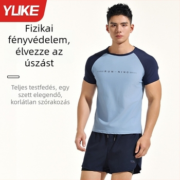 Férfi úszónadrág készlet, gyorsan száradó anyag, egyszínű, nejlon, briefs fazon, felnőtt
