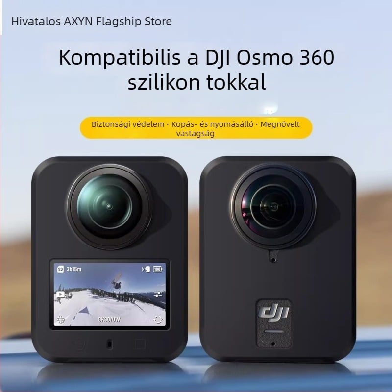 Szilikon védőtok a DJI Osmo 360 panorámás akciókamera testéhez – karcolás elleni védelem, tartozék