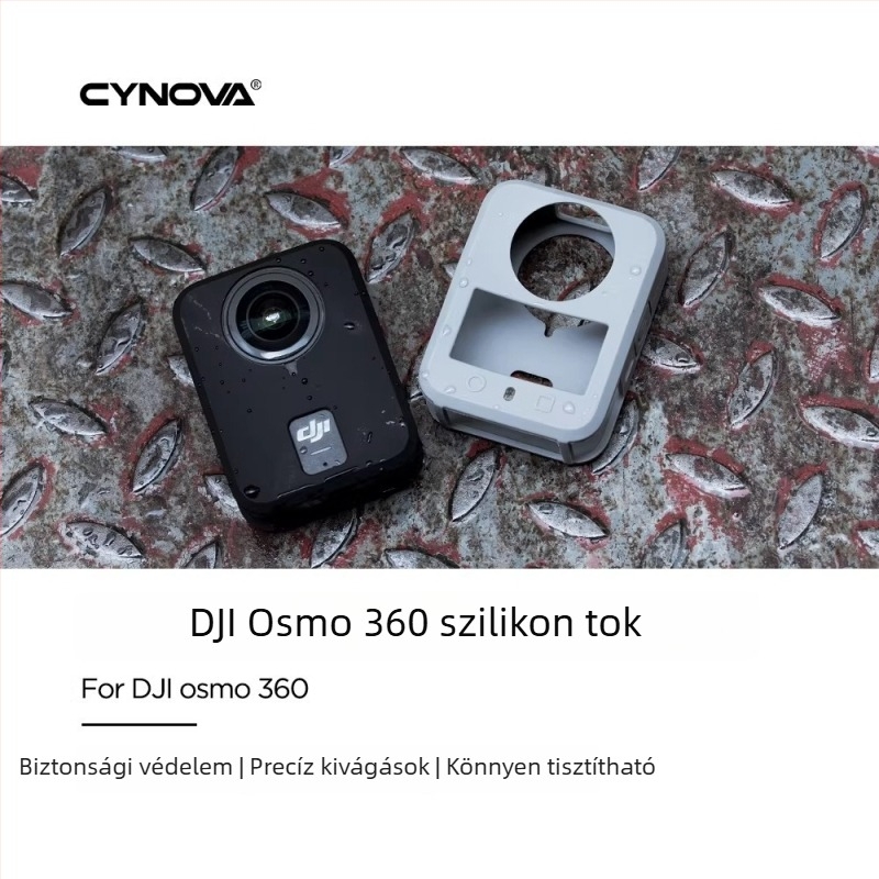Szilikon védőtok a DJI Osmo 360 panorámás akciókamera testéhez – karcolás elleni védelem, tartozék